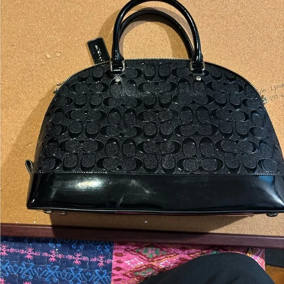 Coach Black Signature Satchel - Picture 3 of 7